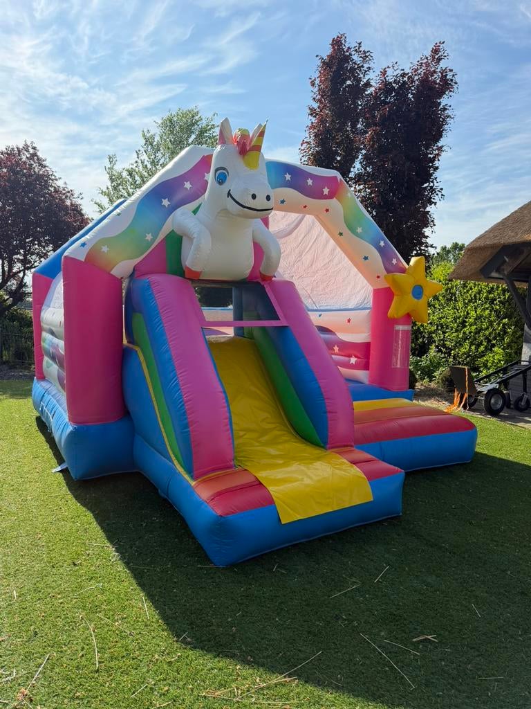 Te huur “Unicorn” springkussen, Ophalen of Verzenden, Zo goed als nieuw, Overige