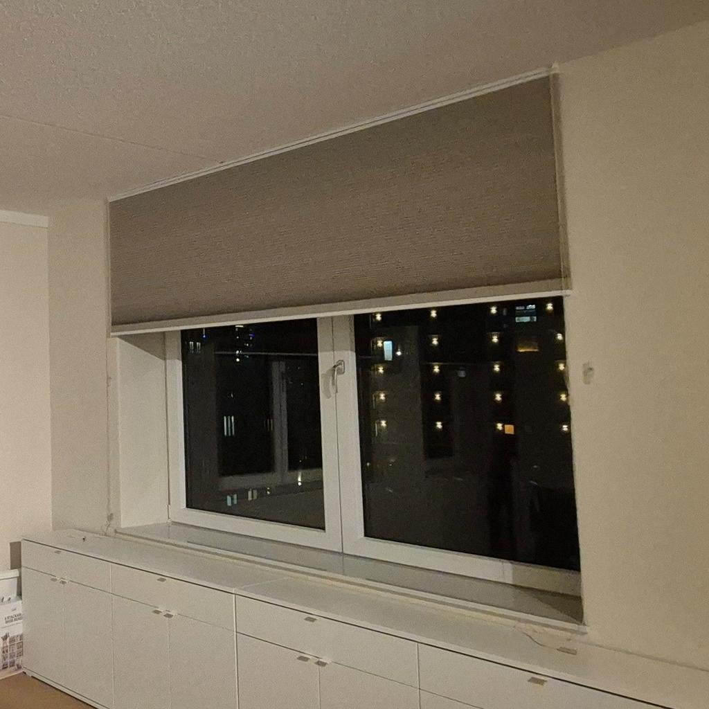 Plissé gordijn Kwantum Olivia beige 206x182 cm, Huis en Inrichting, Stoffering | Gordijnen en Lamellen, Ophalen of Verzenden, Beige