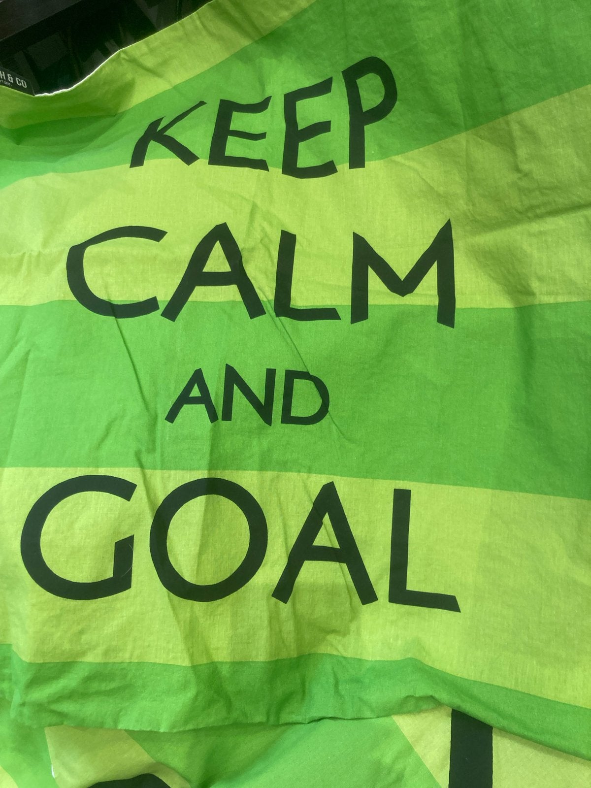 Eenpersoons dekbedovertrek voetbal Keep Calm and Goal, Eenpersoons, Dekbedovertrek, Katoen, Nieuw