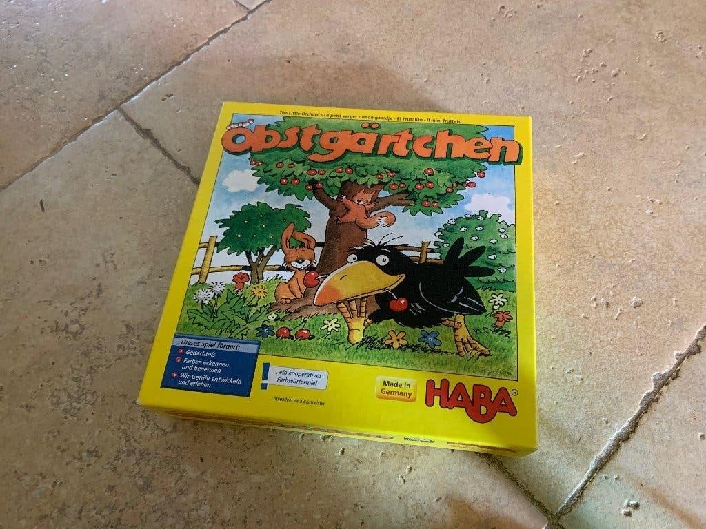 Bordspel: Boomgaardje - Merk HABA - Duits, Hobby en Vrije tijd, Gezelschapsspellen | Bordspellen, Drie of vier spelers, Ophalen