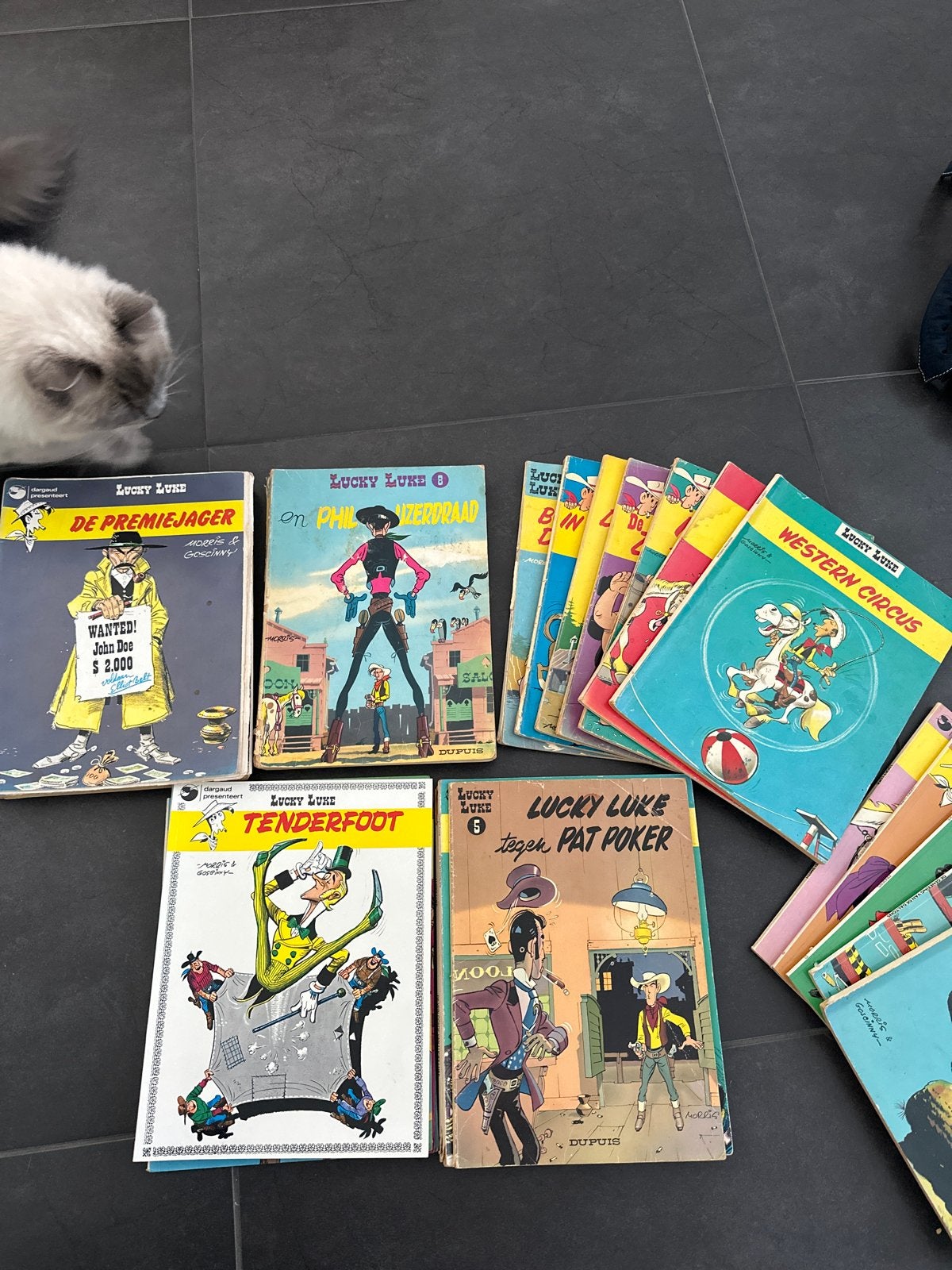 Lucky Luke strips - nostalgie en nieuwere serie (33 stuks), Meerdere stripboeken, Ophalen, Gelezen