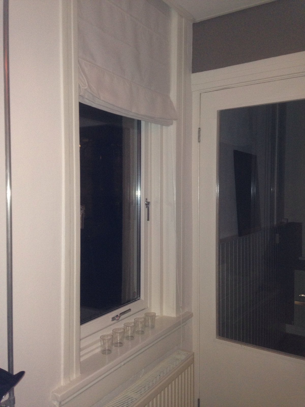 2 vouwgordijnen wit ( gewassen ), Huis en Inrichting, Ophalen, Overige merken, Wit, Zo goed als nieuw