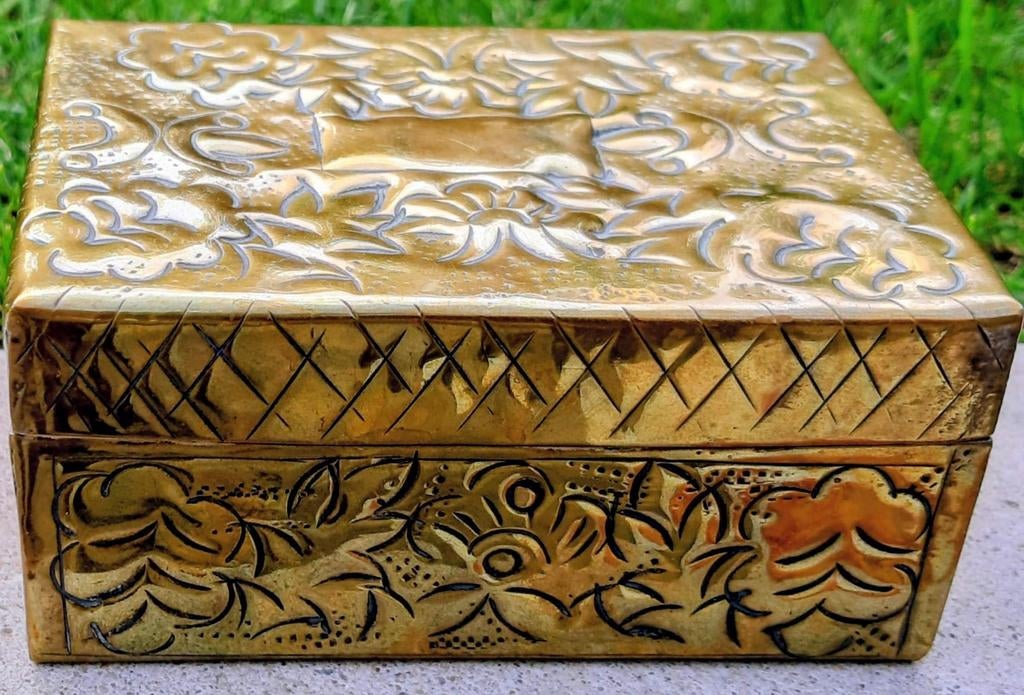 Oud messing kistje, Antiek en Kunst, Antiek | Koper en Brons, Ophalen of Verzenden