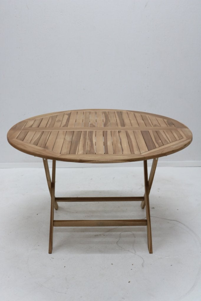 Nieuw Teak Tuintafel Klaptafel Rond 70 / 90 / 120 CM, Ophalen, Nieuw, Rond, Teakhout
