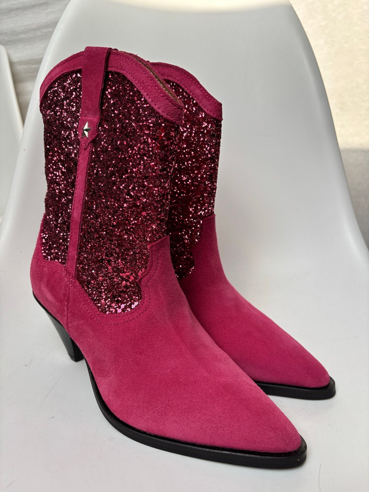 DWARS Carrie Glitter Cowboylaarzen - Roze maat 36 t/m 42, Ophalen of Verzenden, Nieuw, Roze, Lage of Enkellaarzen