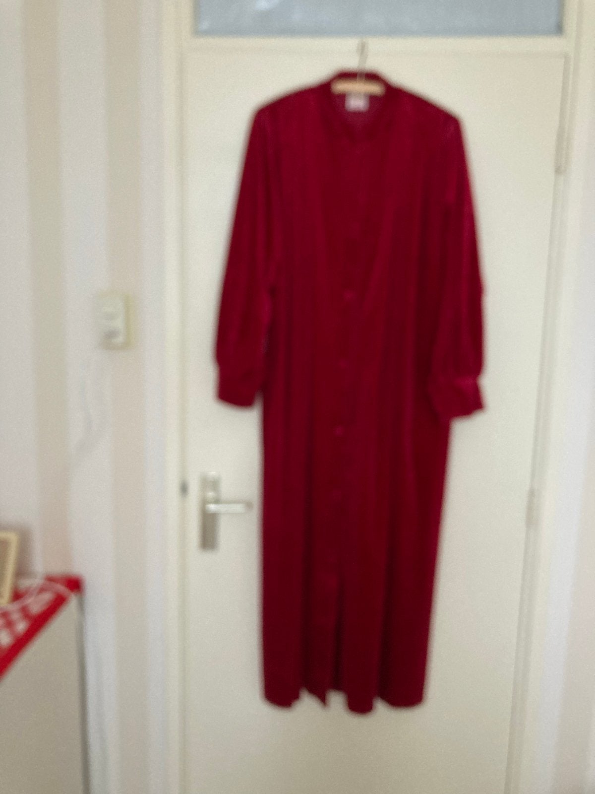 Ringella velours ochtendjas, maat 40/42, perfecte staat, Maat 42/44 (L), Ophalen of Verzenden, Zo goed als nieuw, Rood