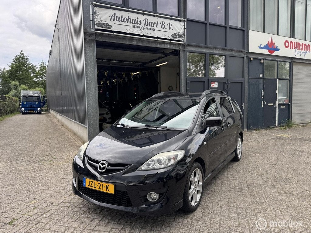 Mazda 5 2.0 Business Automaat! 7 Persoons! Airco! NAP Rappor, 145 pk, Stof, 600 kg, Zwart