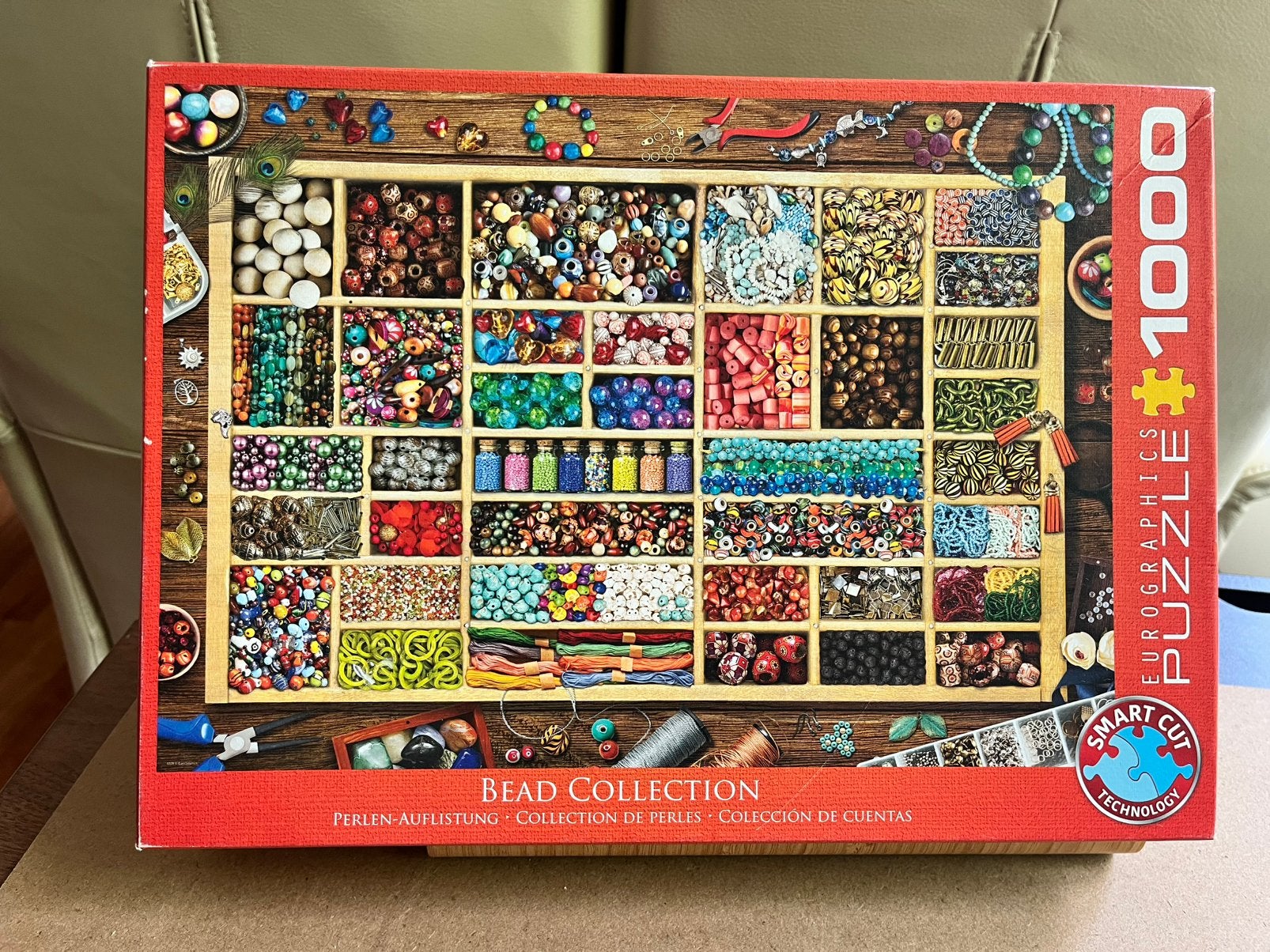 Bead collection, kralen verzameling. Eurographics 1000 st, Hobby en Vrije tijd, Ophalen of Verzenden, 500 t/m 1500 stukjes, Zo goed als nieuw