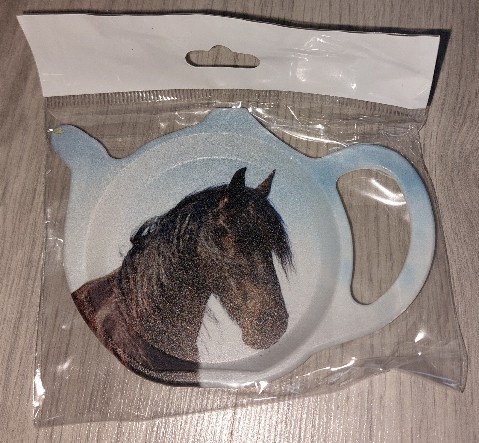 Theezakjeshouder met paardenprint - Nieuw in verpakking, Overige typen, Nieuw, Ophalen of Verzenden, Meerkleurig