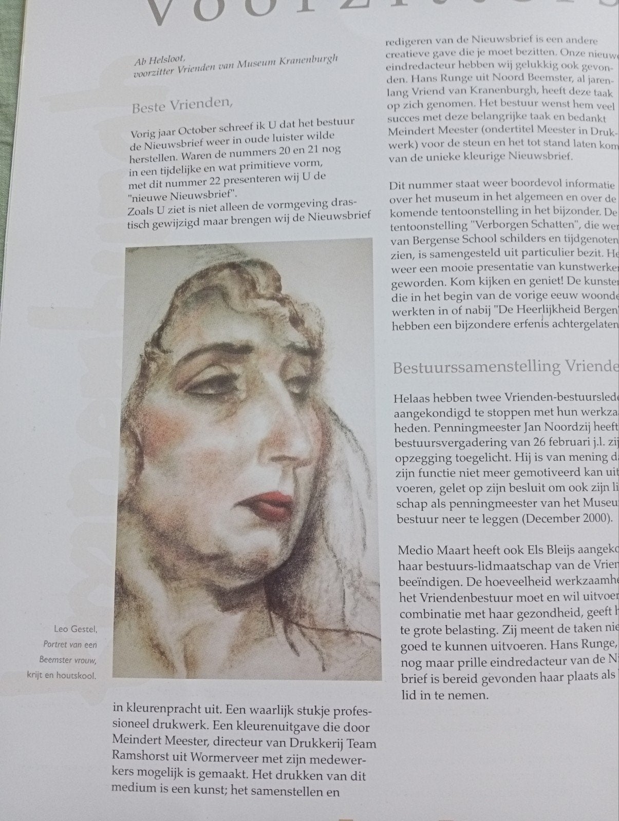 Kunstenaars van de Bergense School - Nieuwsbrief 2001, Ophalen of Verzenden