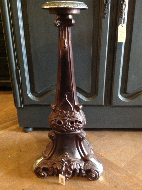 SALE PTMD vloerkandelaar 72cm. LAATSTE kandelaar bruin VdlM, Ophalen, Nieuw, Metaal, Kandelaar