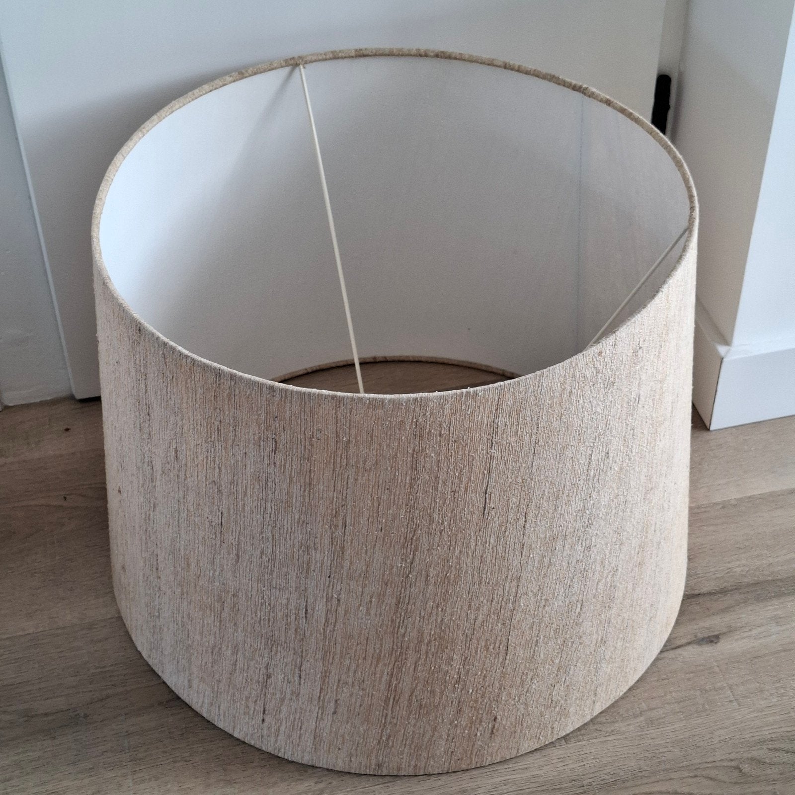Grote lampenkap, Huis en Inrichting, Gebruikt, Beige, Rond, Ophalen