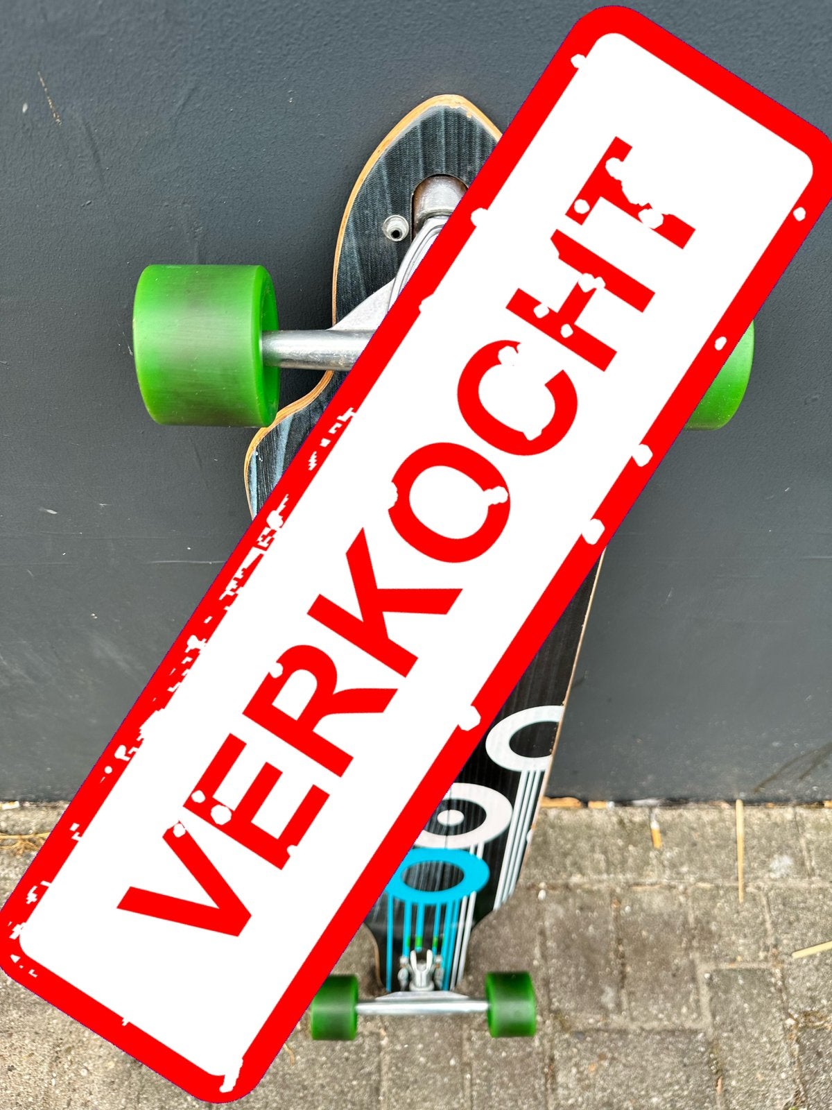 Atom Longboards Drop Through Longboard - Zwart/Groen, Ophalen, Gebruikt, Skateboard, Longboard