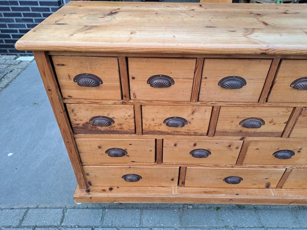 Oud grenen ladekast schelp greep, Ophalen, RoDeKo Volendam, R.kooij65@gmail.com, Gebruikt