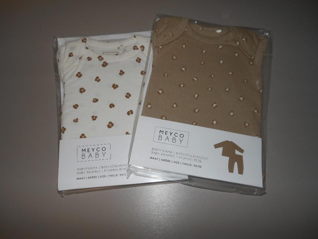 Meyco Baby Pyjama 2 Setjes Nieuw, Kinderen en Baby's, Babykleding | Maat 50, Nacht- of Onderkleding, Jongetje of Meisje, Ophalen of Verzenden