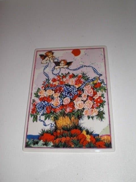 Tegeltje Rozen Design Buddenberg Villeroy en Boch, 15 cm, Meerkleurig, Nieuw, Ophalen of Verzenden