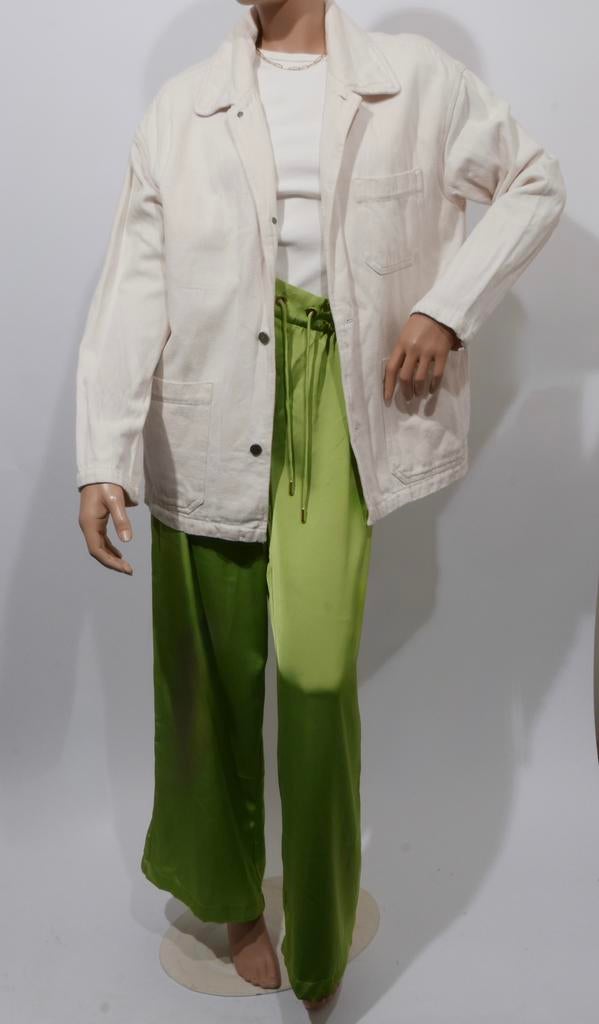 AMERICAN VINTAGE off white jeans jacket maat M ZGAN, Ophalen of Verzenden, Zo goed als nieuw, Maat 38/40 (M), Wit