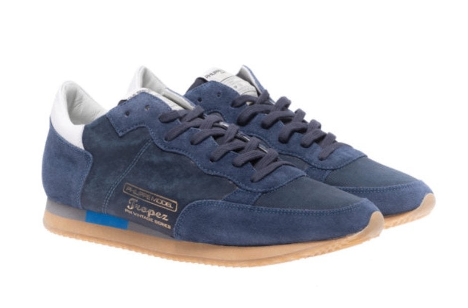 Philippe Model Tropez Vintage blue sneakers, Philippe Model, Blauw, Ophalen of Verzenden, Sneakers of Gympen