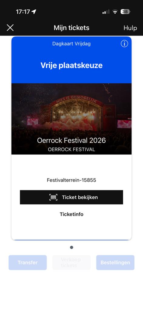 Oerrock kaart vrijdag, Eén persoon