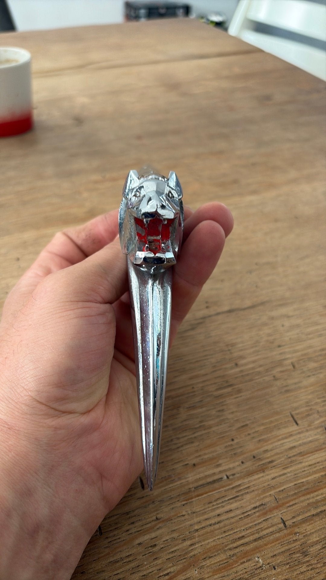 Motorkapornament, embleem, peugeot 203, vintage, Ophalen of Verzenden, Gebruikt
