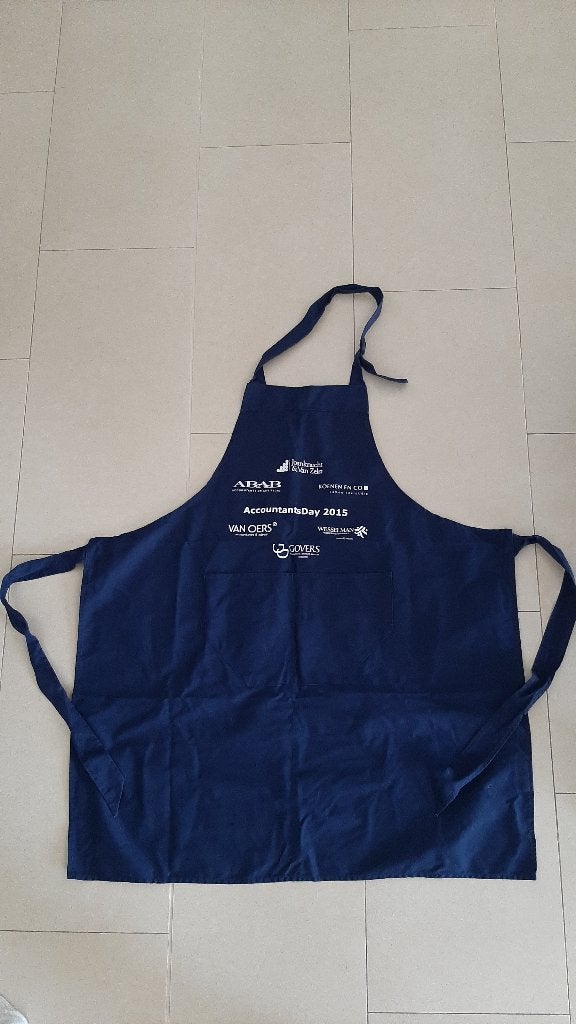 Schort, donker blauw, Geschikt voor BBQ, Schort, Blauw, Nieuw