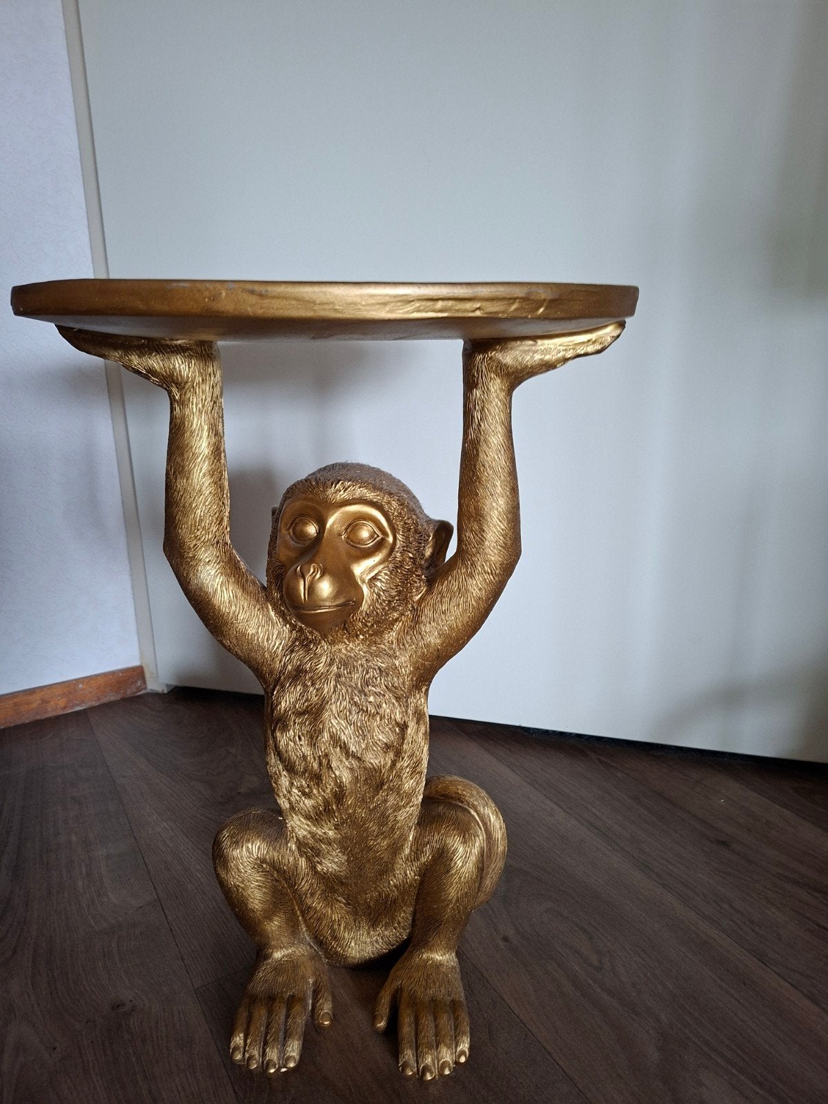 Gouden Aap Tafel - Bijzettafel in de vorm van een aap, Ophalen, Overige materialen, Overige stijlen, Zo goed als nieuw