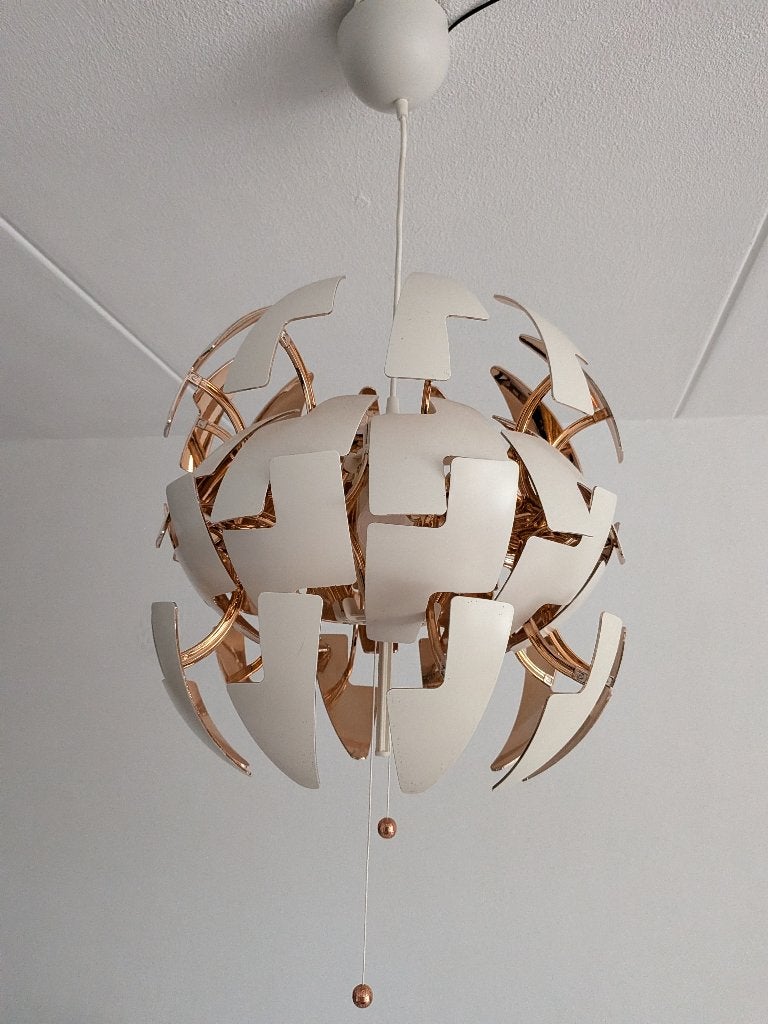 Ikea lamp ps 2014 wit koper, Ophalen, Gebruikt, Overige materialen, E27 (groot)