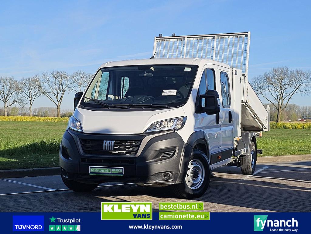FIAT DUCATO 2.2 dub.cab kipper euro6, Auto's, Gebruikt, Euro 6, 7 stoelen, Wit