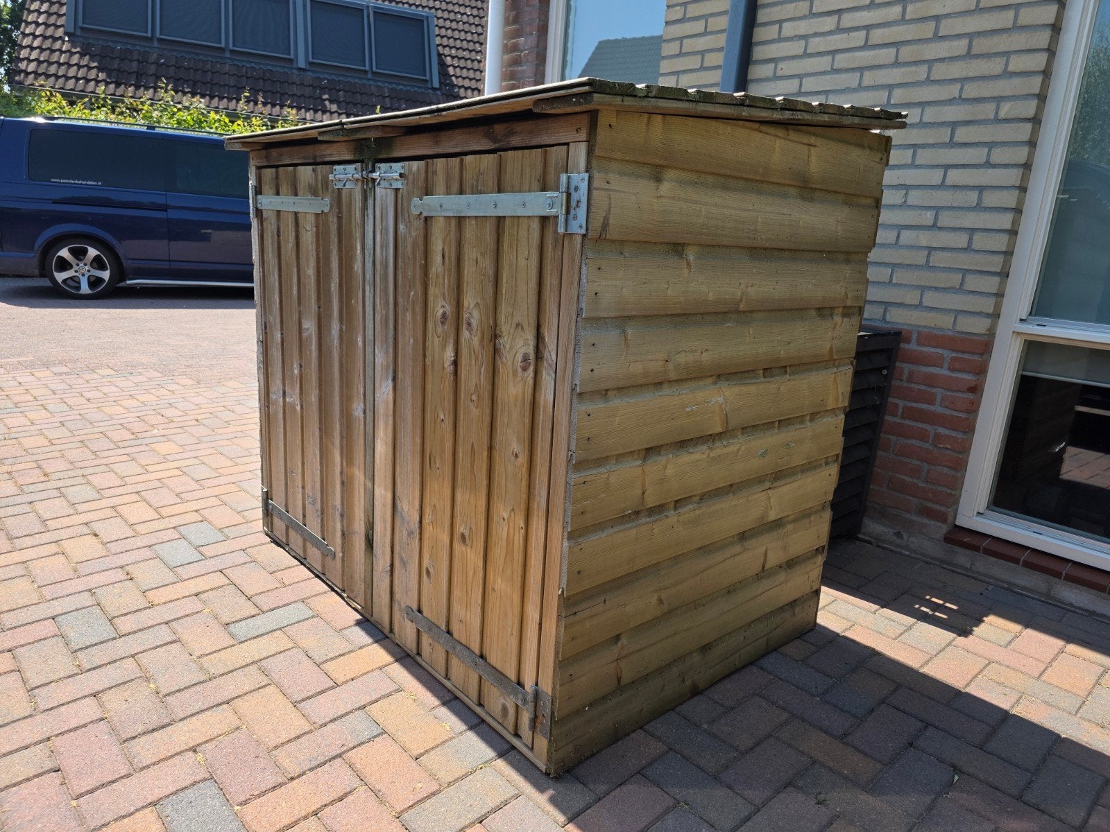 Container ombouw kliko (voor 2 grote containers), Ophalen, Gebruikt, Hout, Containerberging