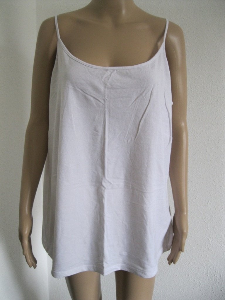 maat XXL, (52/54) 1 wit topje / hemdje, stretch, 45 cm., Kleding | Dames, Wit, Maat 46/48 (XL) of groter, Nieuw, Ophalen of Verzenden