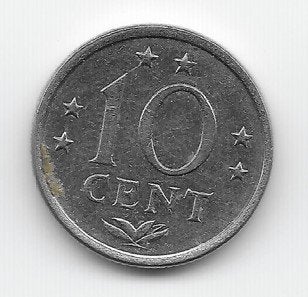 Nederlandse Antillen 10 cent 1977 KM# 10 (1), Verzenden, Midden-Amerika, Losse munt
