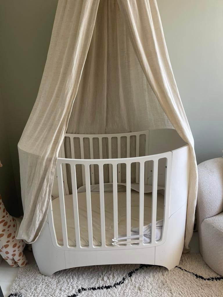 Leander Classic babybed meegroeibed wit, Ophalen of Verzenden, Zo goed als nieuw, Ledikant
