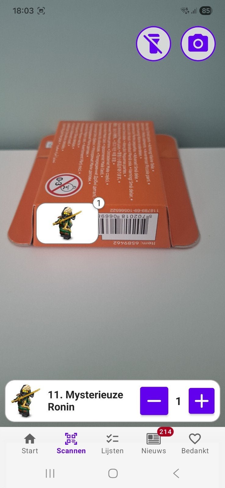 Lego ninjago collectible minifig Mysterieuze Ronin - Nieuw, Lego, Nieuw, Ophalen of Verzenden, Minifiguren serie