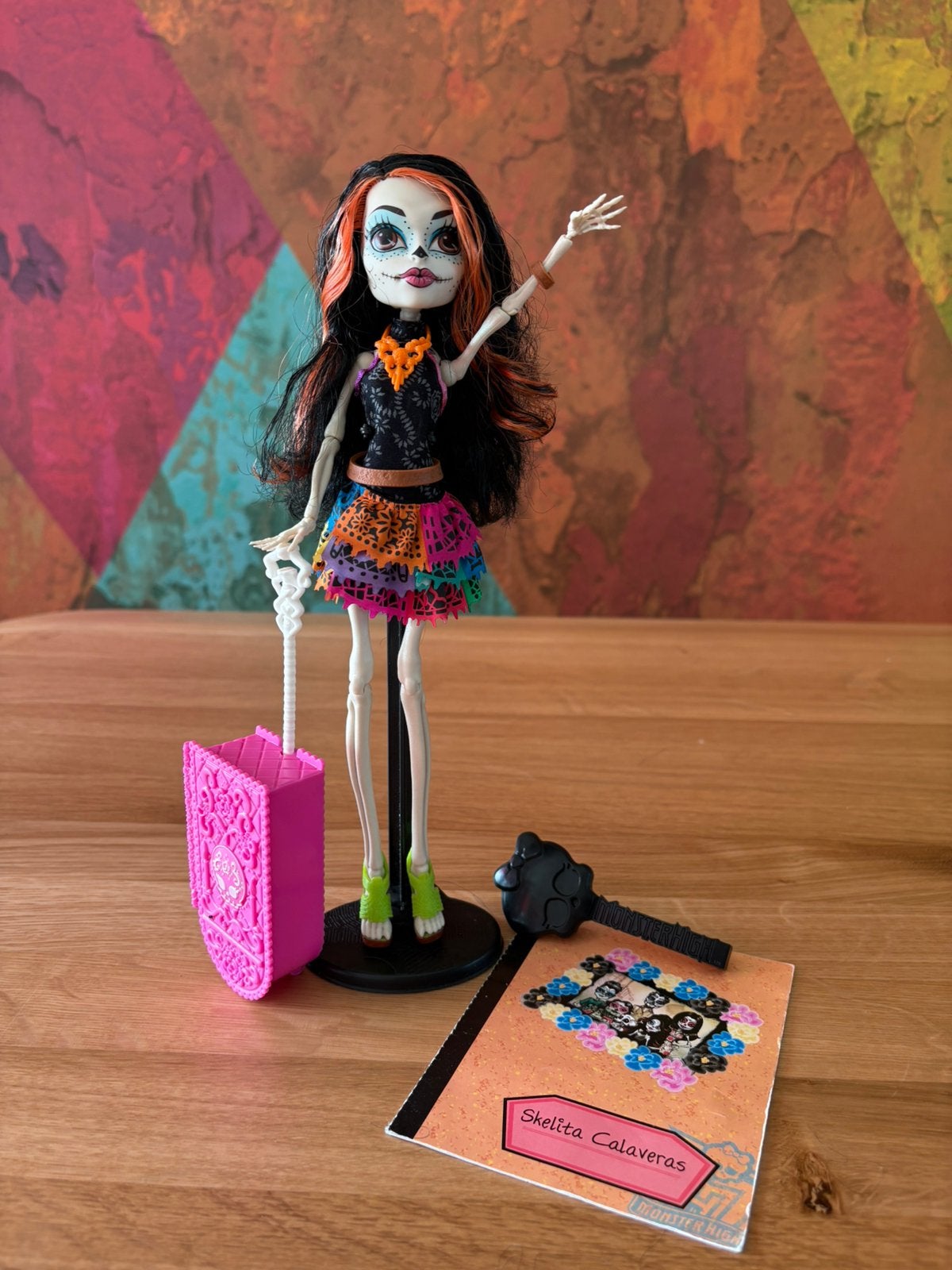 Monster high Skelita compleet, Ophalen of Verzenden, Zo goed als nieuw
