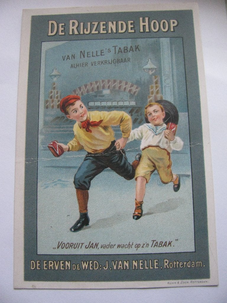 Oude Reclamekaart - van Nelle Tabak / De Rijzende Hoop, Verzenden, Gebruikt, Overige typen