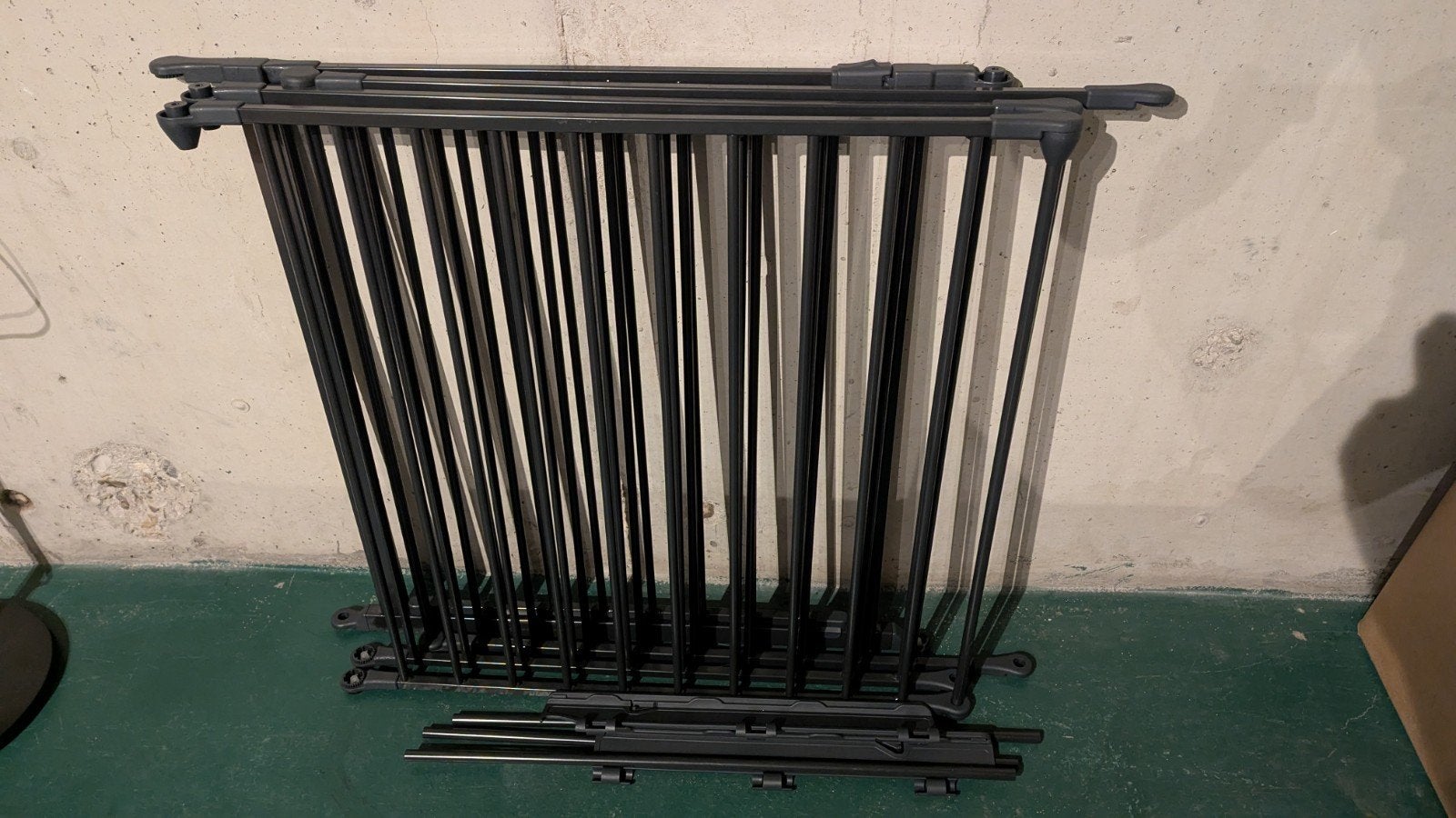 BabyDan Flex traphek / afscheidingshek zwart 4-delig, Ophalen, Gebruikt, Overige typen, 115 cm of meer