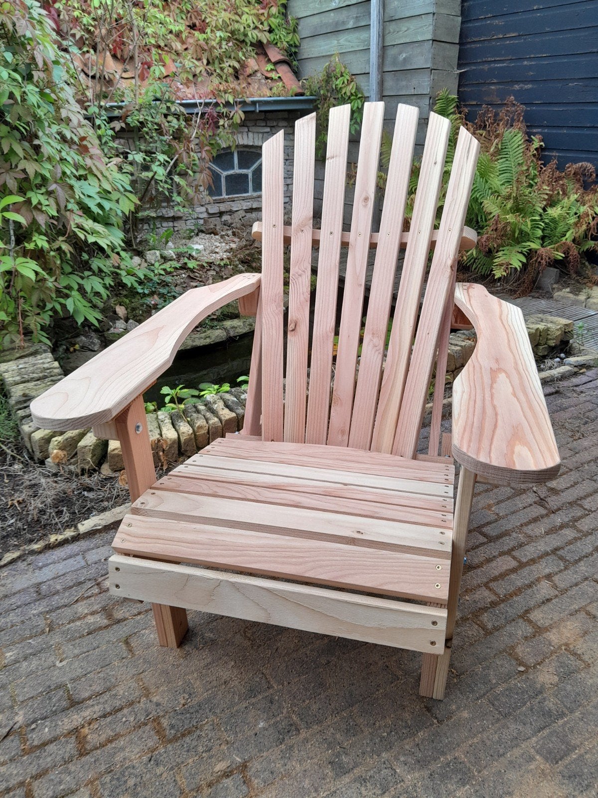 Adirondack Bearchair Tuinstoel van Douglas/Lariks Hout, Tuin en Terras, Tuinstoelen, Ophalen of Verzenden, Nieuw, Hout, Inklapbaar