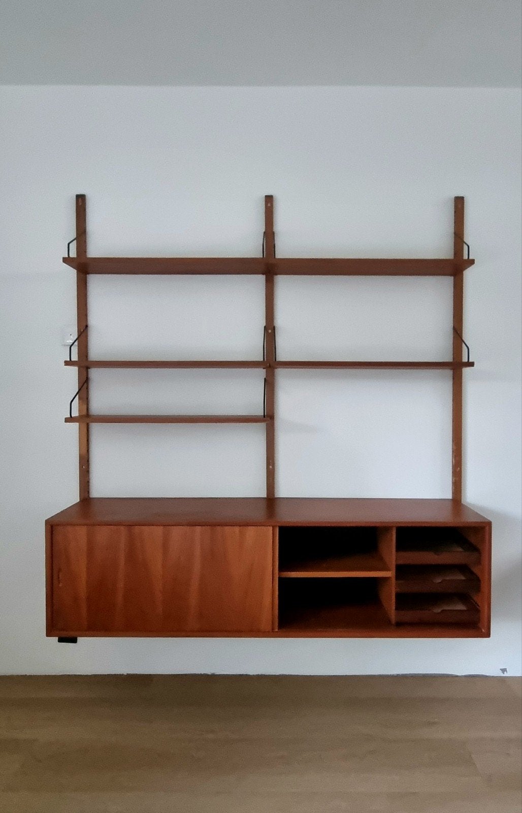 Vintage Poul Cadovius Royal System wandsysteem - Deens desig, Huis en Inrichting, Ophalen, Gebruikt, 150 tot 200 cm, Teakhout
