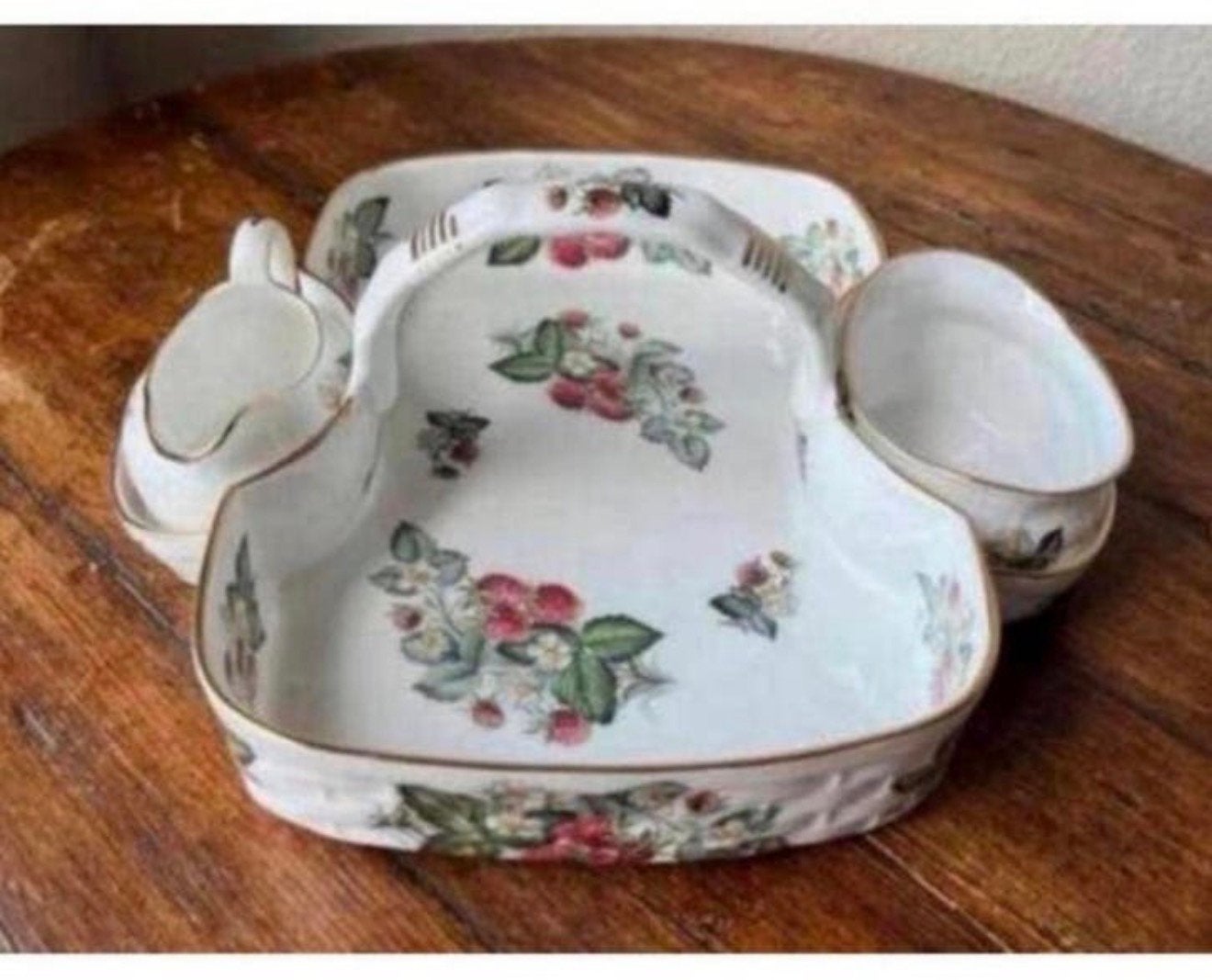 Hammersley English Bone China Ripe Strawberry Basket servies, Ophalen of Verzenden