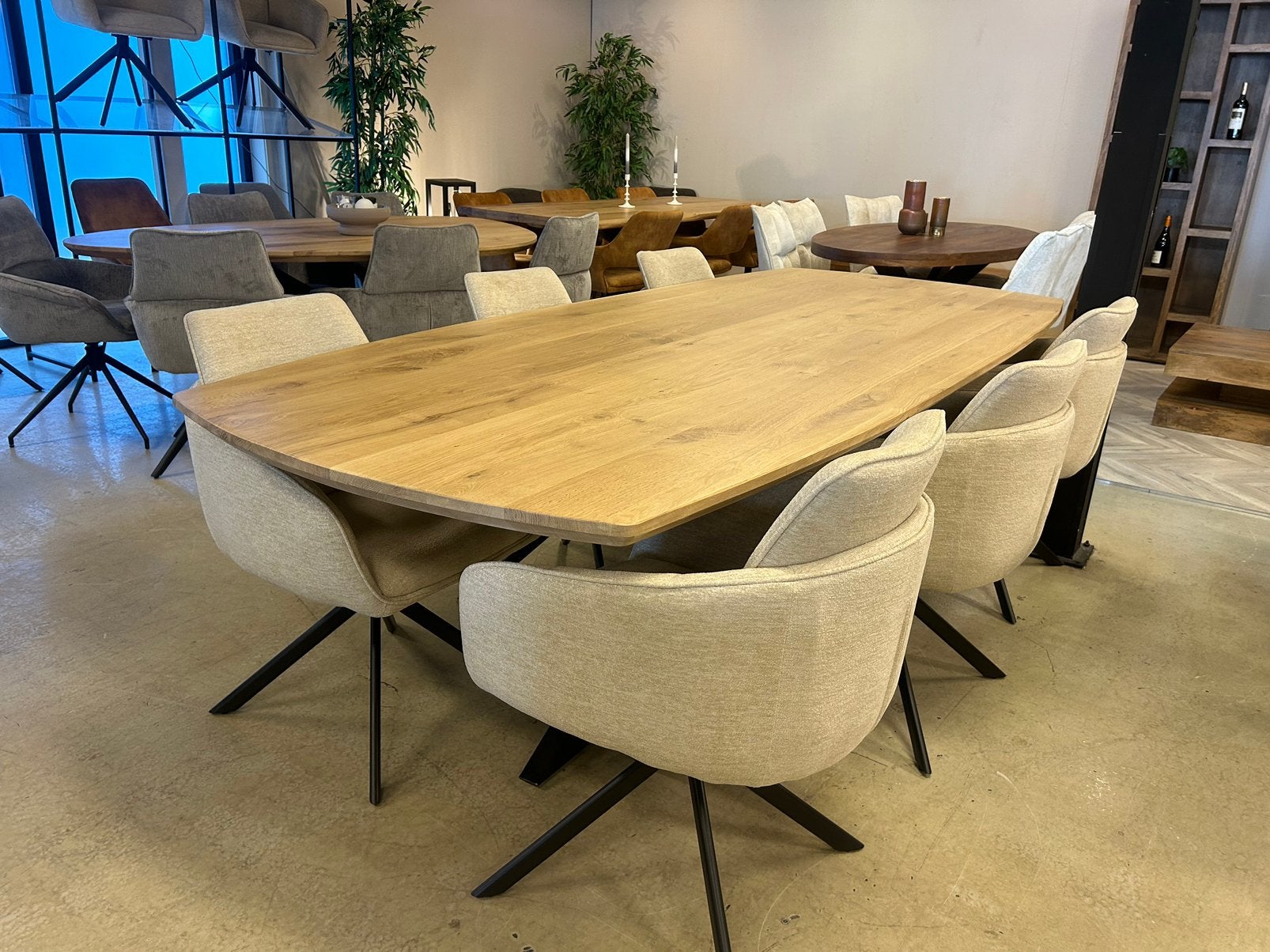 Handgemaakte eikentafel 260cm bij chefmeubel superdeal, Ophalen, Overige kleuren, Nieuw, Eiken handgemaakf