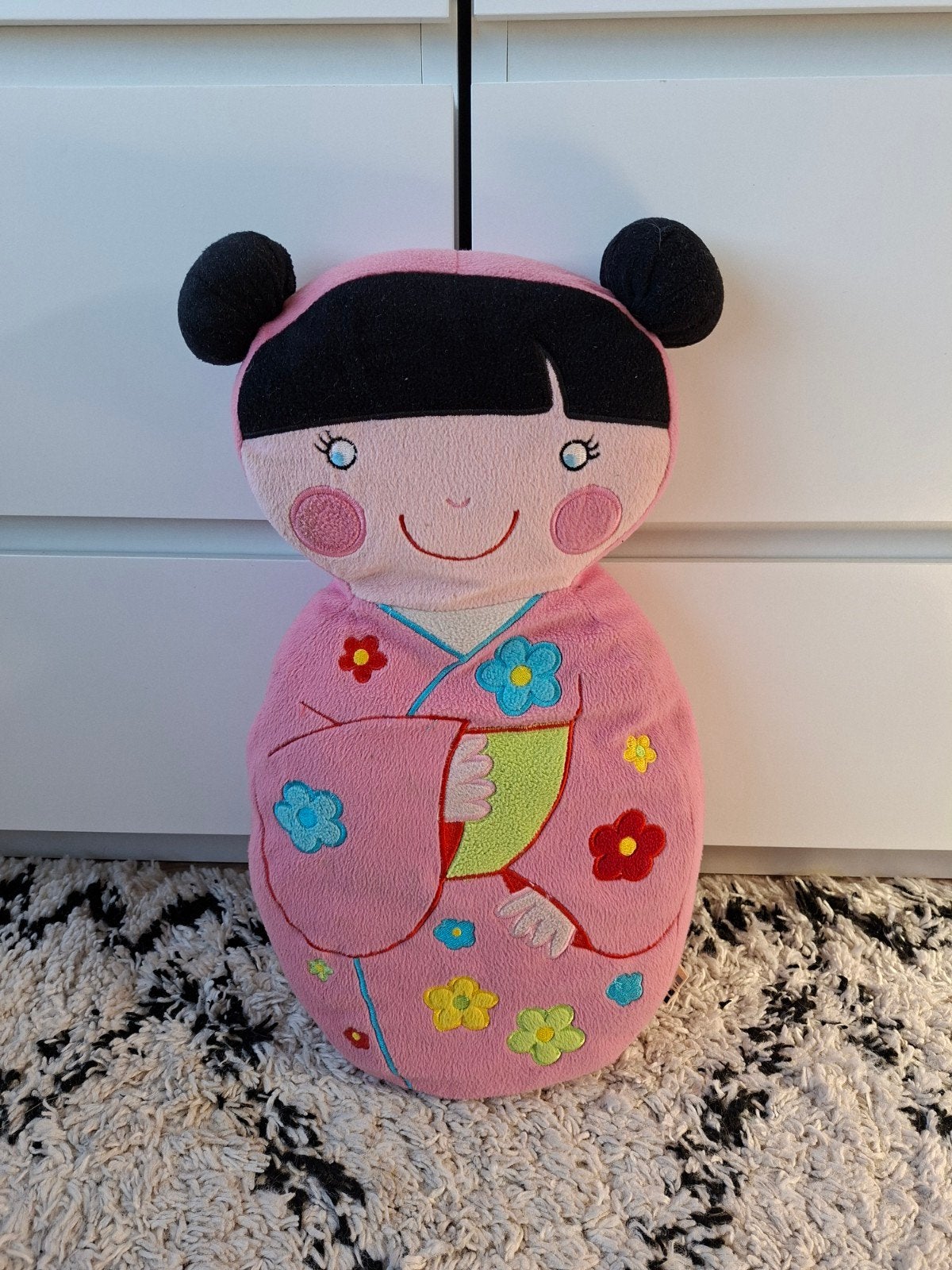 Roze Japanse pop knuffel - Zacht en decoratief, Gebruikt, Overige merken, Overige karakters, Overige typen
