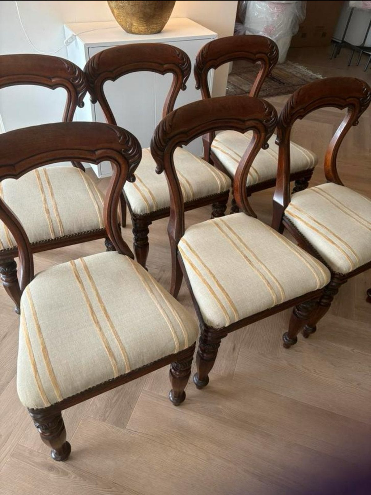 Set van 6 antieke stoelen, Antiek en Kunst, Ophalen of Verzenden
