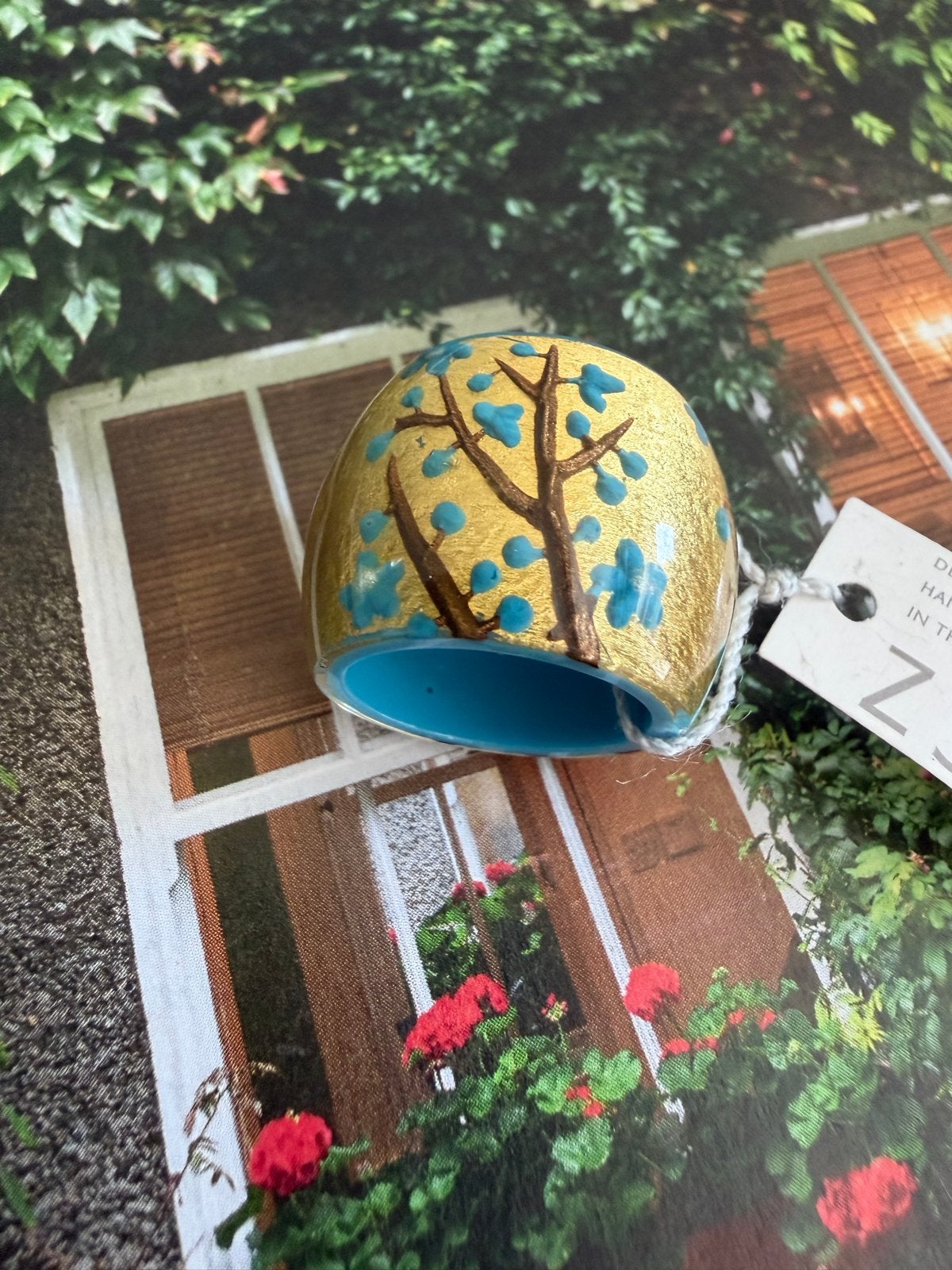 Zsiska Hana Statement Ring: Japans Bloesemmotief & Bladgoud, Sieraden, Tassen en Uiterlijk, Kunststof, Ophalen of Verzenden, Dame