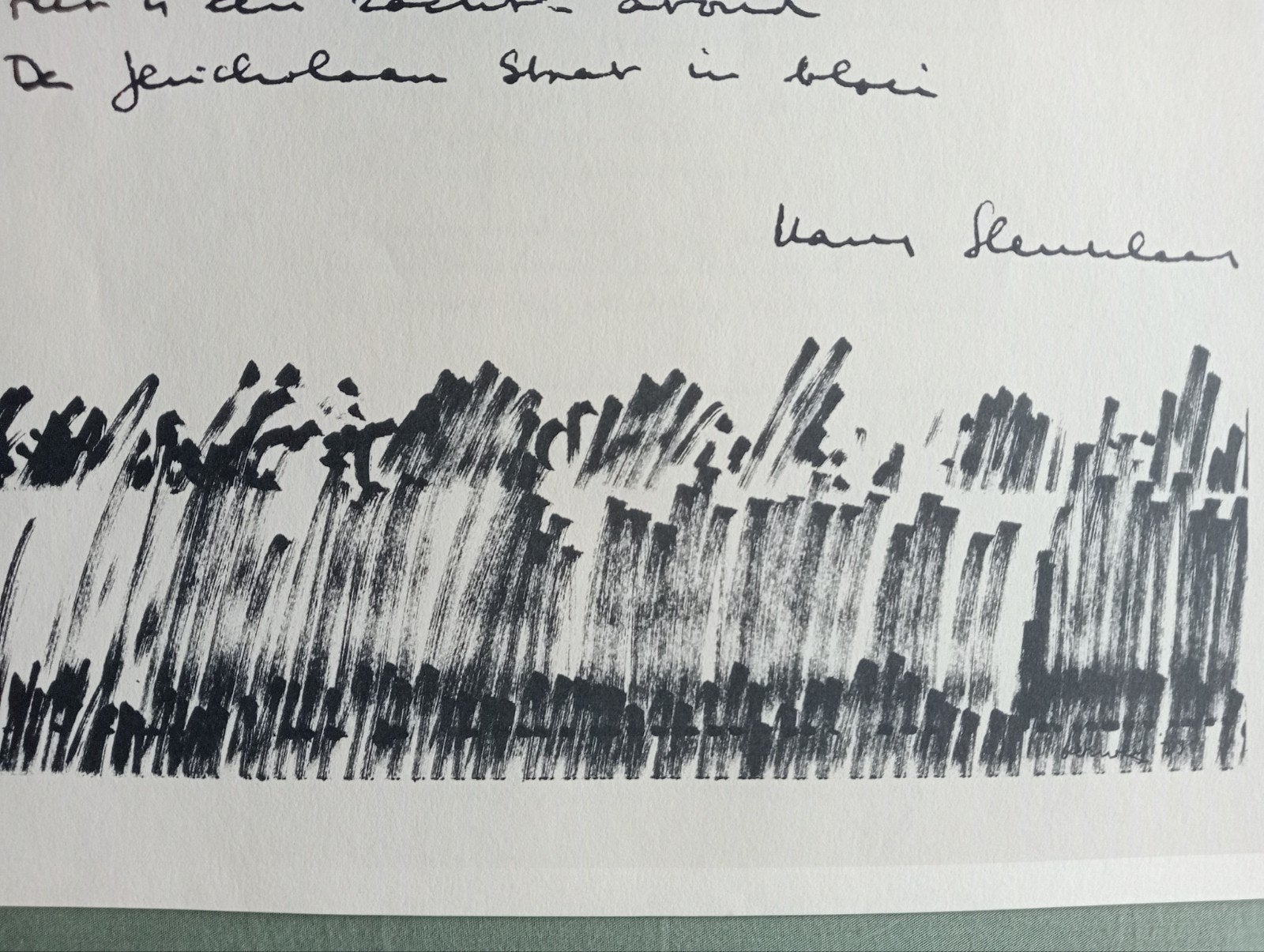 Hans Sleutelaar ism. J.C.Verweij prent 1980, Ophalen of Verzenden, 1980 tot heden, Overige onderwerpen
