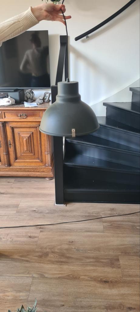Industriële hanglamp - Doorsnede 38cm, Ophalen of Verzenden, Gebruikt, Metaal, Industrieel