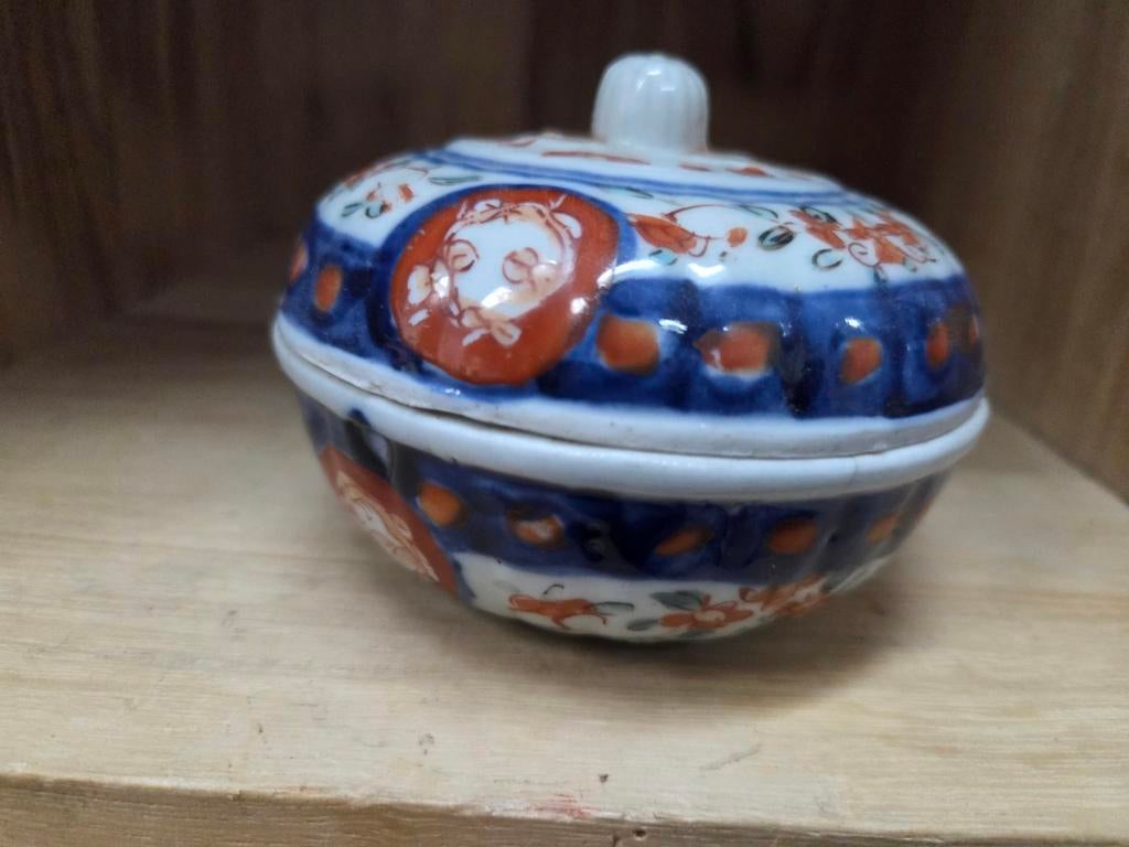 Antieke Japanse Imari porseleinen pot met deksel, Antiek en Kunst, Ophalen of Verzenden
