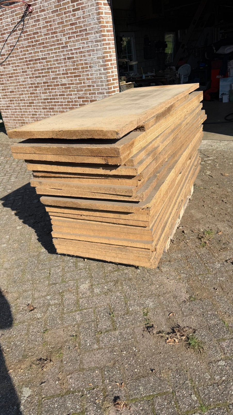Houtverzel”isolatie”platen vloerplaten wandplaten, Ophalen, Gebruikt