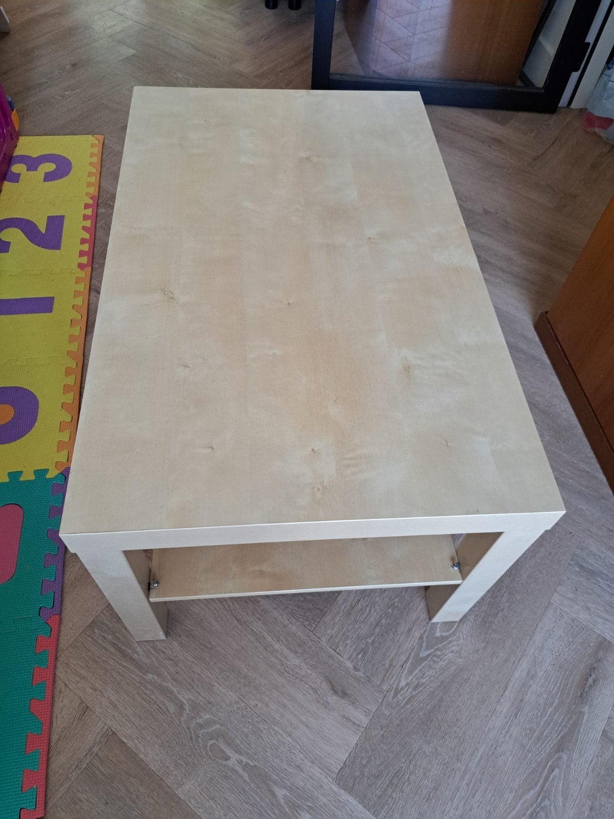IKEA LACK Salontafel Wit Gelazuurd Eikeneffect 11878cm, Ophalen, 100 tot 150 cm, Eikenhout, 50 tot 100 cm