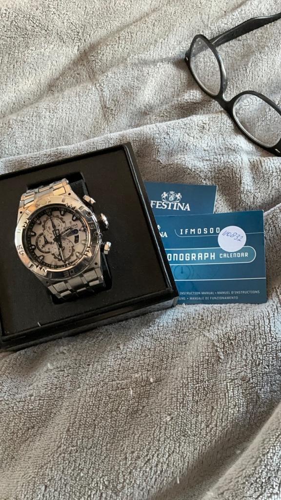 FESTINA TOUR DE FRANCE, Ophalen of Verzenden, Zo goed als nieuw, Staal, Overige merken