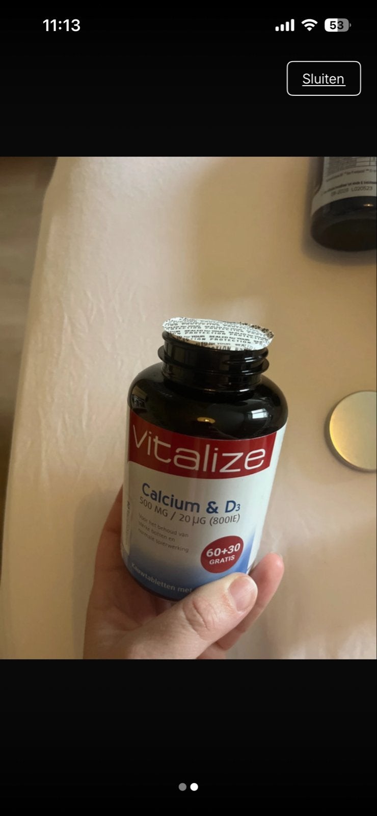 Vitalize Calcium & D3 kauwtabletten met fruitsmaak, Ophalen of Verzenden, Nieuw, Poeder of Drank